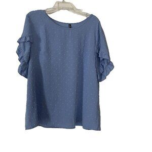 Women's Ruffle Short Sleeve Blouse
